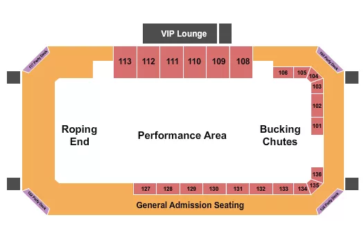 RODEO Seating Map Seating Chart