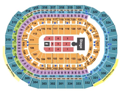 B2K Seating Map Seating Chart