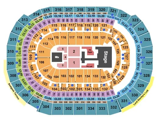TEDDY SWIMS Seating Map Seating Chart