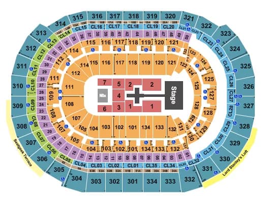 TOBYMAC Seating Map Seating Chart