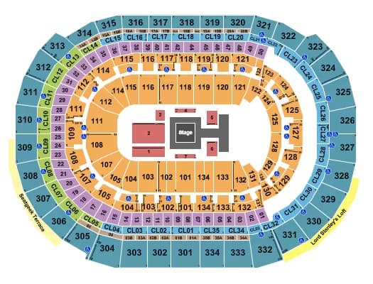 WRESTLING 2 Seating Map Seating Chart