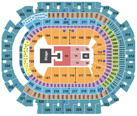 DEMI LOVATO Seating Map Seating Chart
