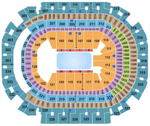 DISNEY ON ICE 2 Seating Map Seating Chart