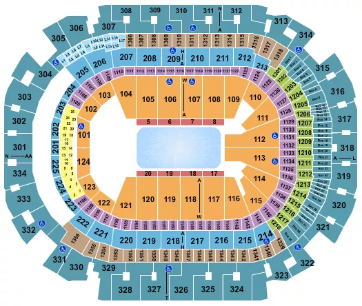 DISNEY ON ICE 2 Seating Map Seating Chart