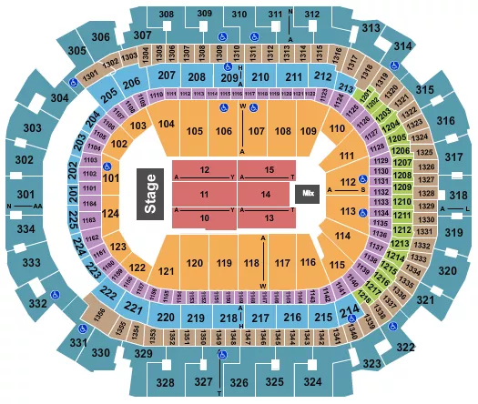 ENDSTAGE 5 Seating Map Seating Chart