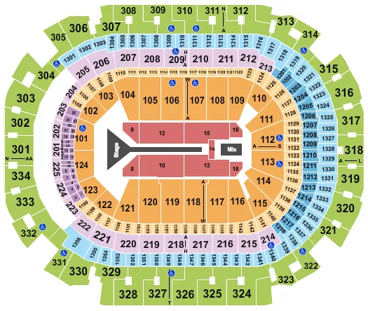 MAROON 5 Seating Map Seating Chart