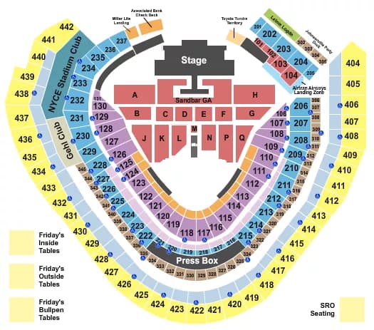 KENNY CHESNEY 2 Seating Map Seating Chart