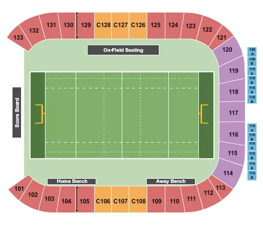 RUGBY Seating Map Seating Chart