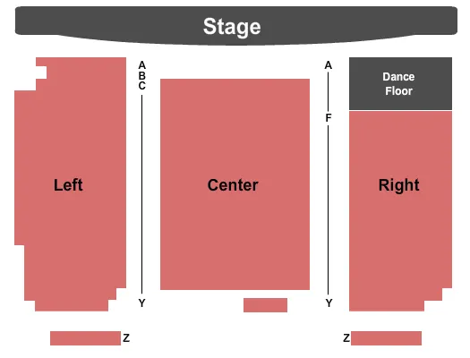 END STAGE Seating Map Seating Chart