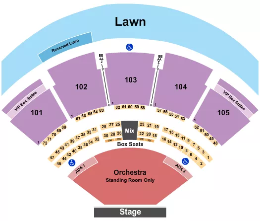 ENDSTAGE GA RSV LAWN Seating Map Seating Chart