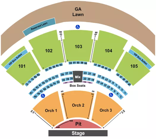 ENDSTAGE PIT 2 Seating Map Seating Chart