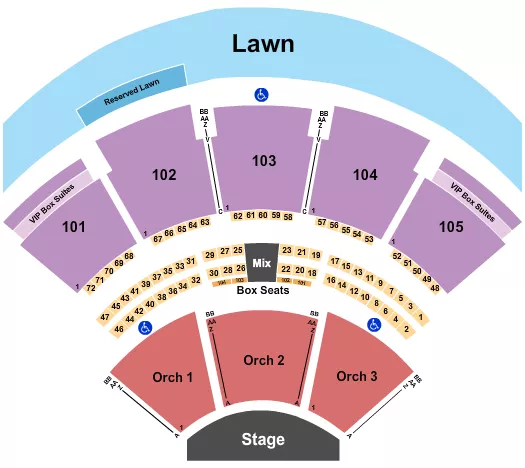 END STAGE Seating Map Seating Chart