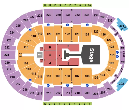 JONAS BROTHERS Seating Map Seating Chart