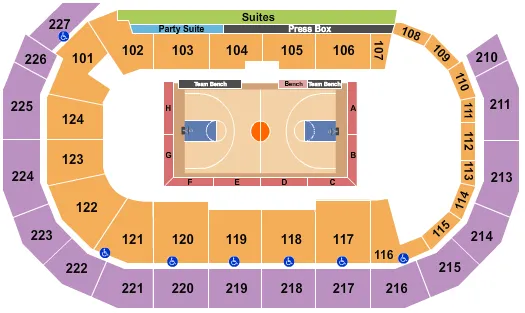 HARLEM GLOBETROTTERS Seating Map Seating Chart
