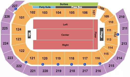 JEFF DUNHAM Seating Map Seating Chart