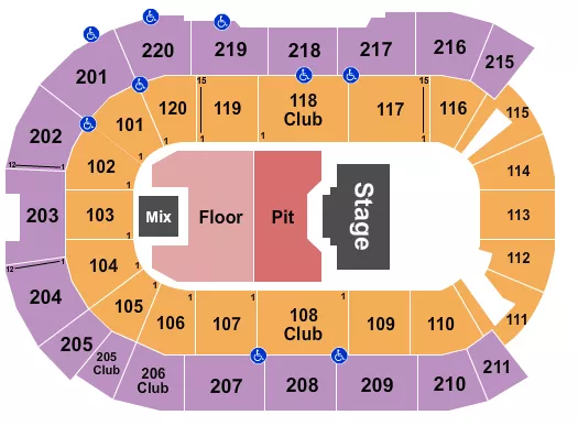 BILLY STRINGS Seating Map Seating Chart