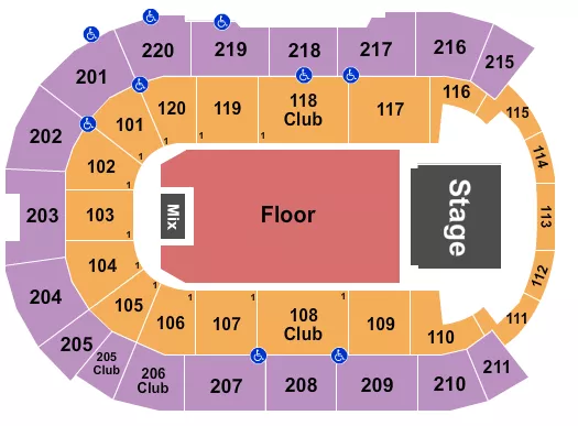 ENDSTAGE RESERVED FLOOR 2 Seating Map Seating Chart