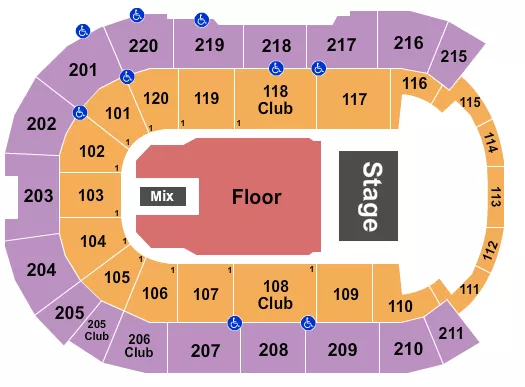 HALF HOUSE RSV Seating Map Seating Chart