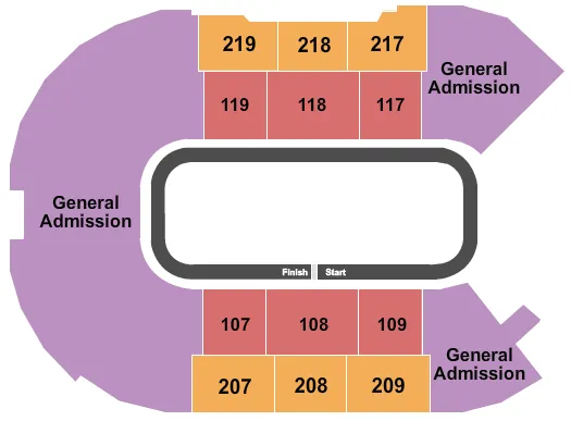 MONSTER TRUCKS Seating Map Seating Chart