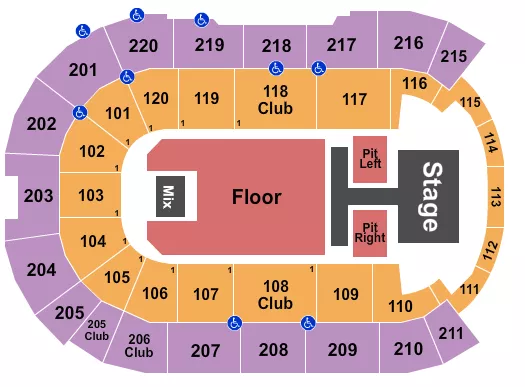 OLD DOMINION Seating Map Seating Chart
