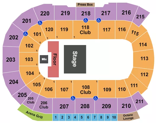 QUARTERHOUSE Seating Map Seating Chart
