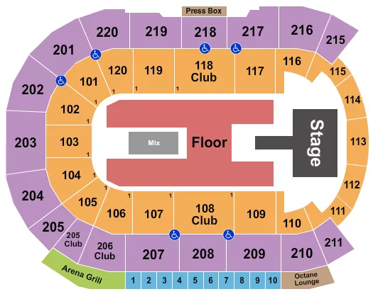 SHREYA GHOSHAL Seating Map Seating Chart