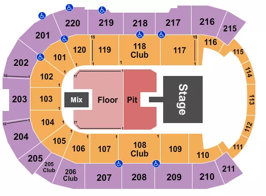 WARREN ZEIDERS Seating Map Seating Chart