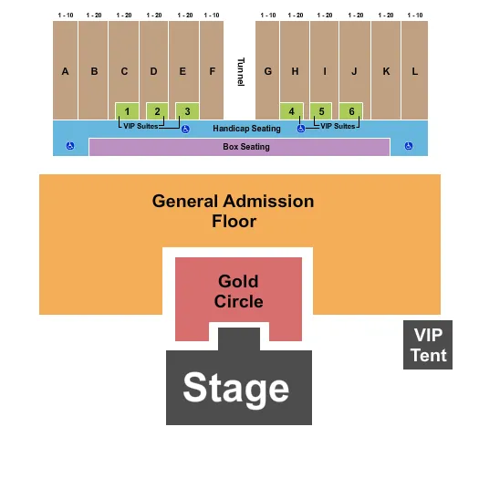 AV FAIR EVENT CENTER ENDSTAGE GC GA Seating Map Seating Chart