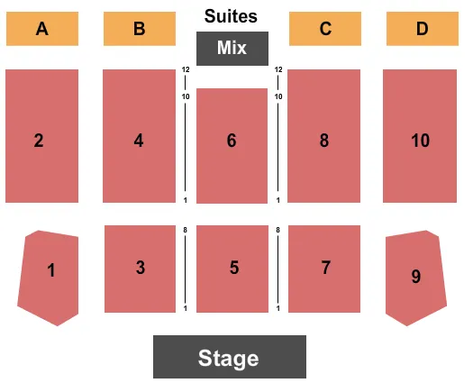 ENDSTAGE 3 Seating Map Seating Chart