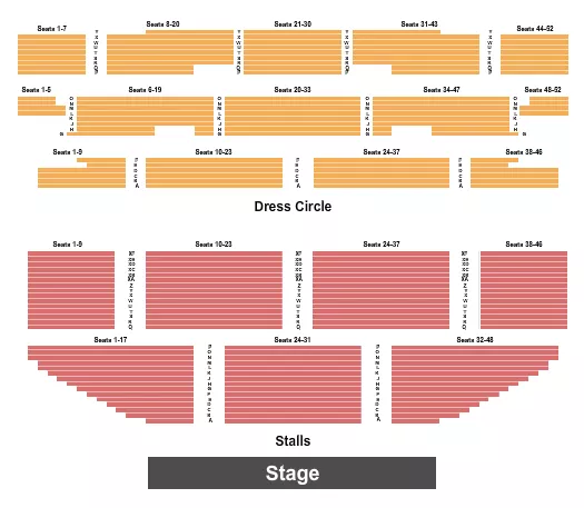 END STAGE Seating Map Seating Chart