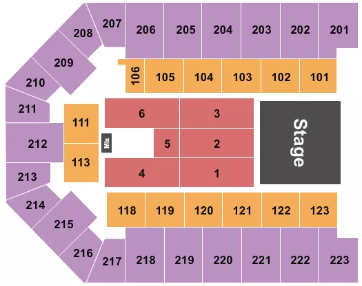 ENDSTAGE 5 Seating Map Seating Chart