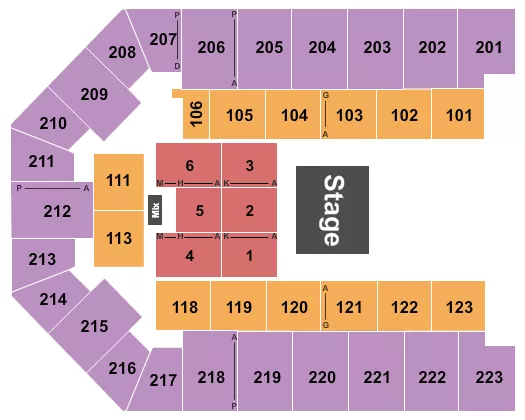 HALF HOUSE 3 Seating Map Seating Chart