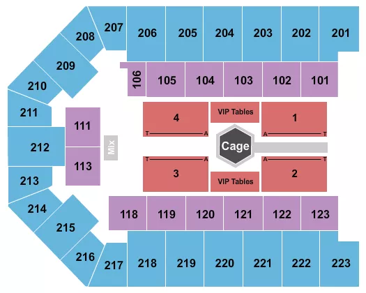 MMA Seating Map Seating Chart