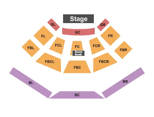 END STAGE Seating Map Seating Chart