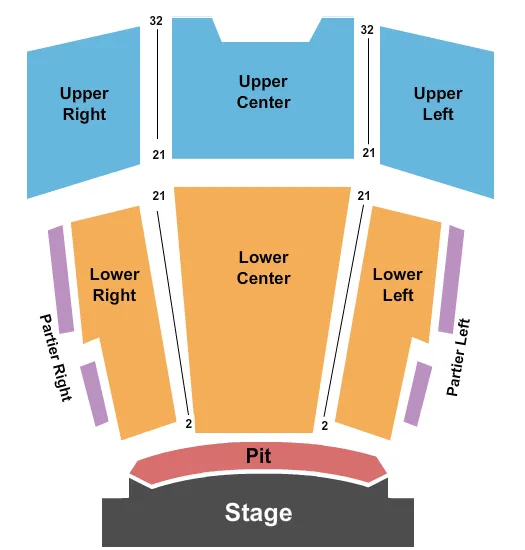 ENDSTAGE PIT Seating Map Seating Chart