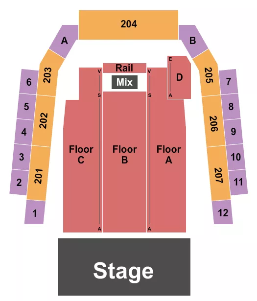 ENDSTAGE 3 Seating Map Seating Chart