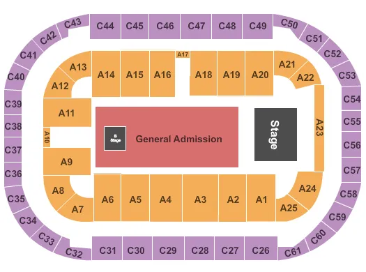 GENERAL ADMISSION Seating Map Seating Chart