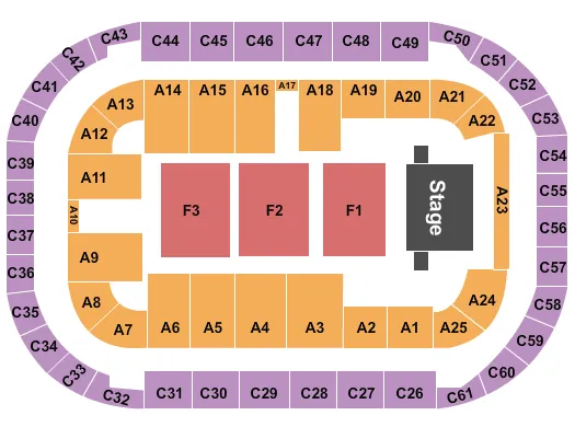 END STAGE Seating Map Seating Chart