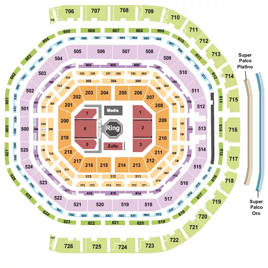 UFC 2 Seating Map Seating Chart