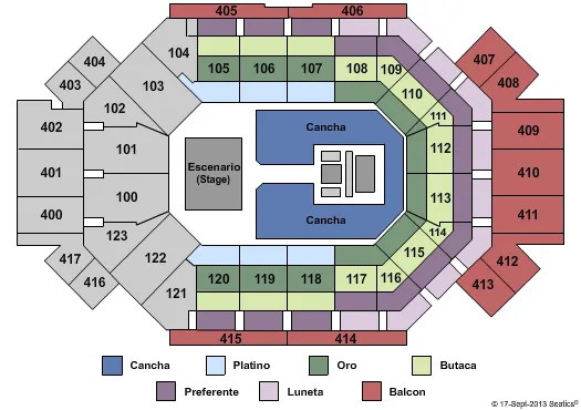 BEYONCE Seating Map Seating Chart