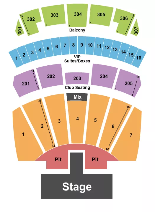ENDSTAGE GA PIT W CATWALK Seating Map Seating Chart