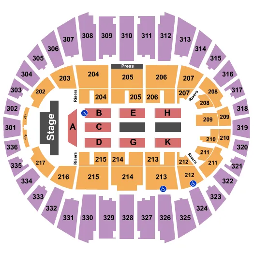 SESAME STREET LIVE Seating Map Seating Chart