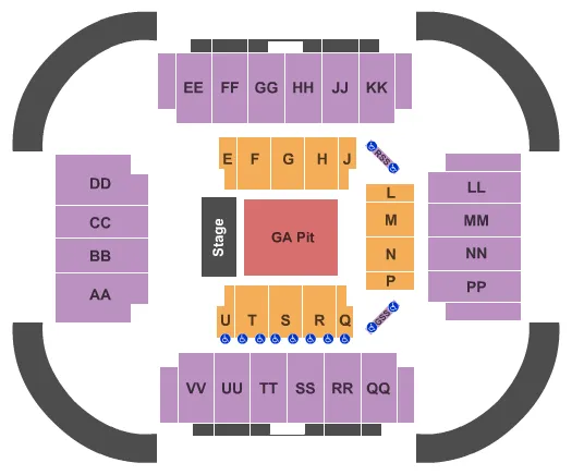 ENDSTAGE GA Seating Map Seating Chart