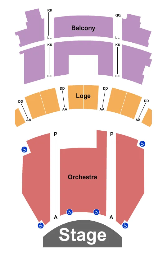 END STAGE Seating Map Seating Chart