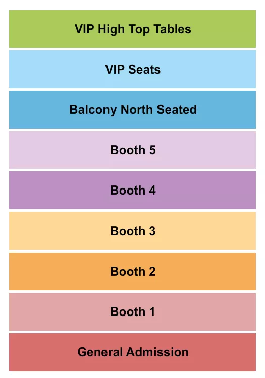 GA VIP BOOTHS Seating Map Seating Chart