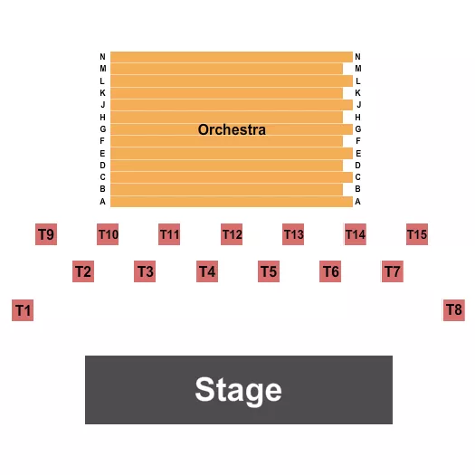 ARROW STREET ARTS BLACK BOX THEATER ENDSTAGE TABLES Seating Map Seating Chart