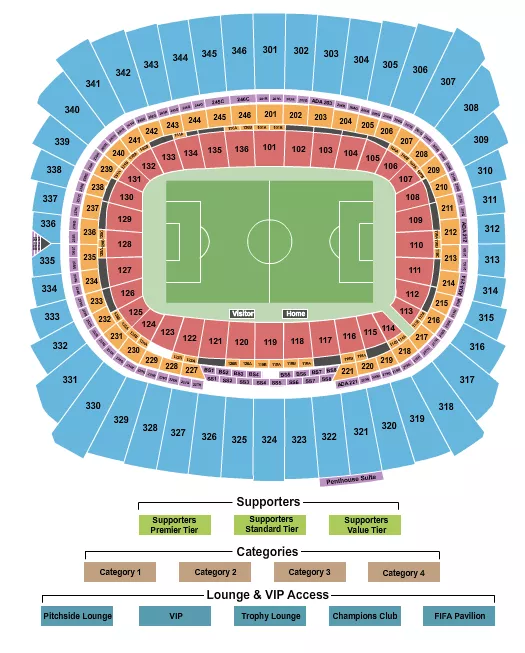 SOCCER RW WORLD CUP Seating Map Seating Chart