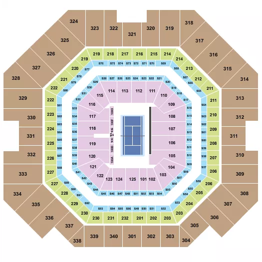 TENNIS US OPEN Seating Map Seating Chart