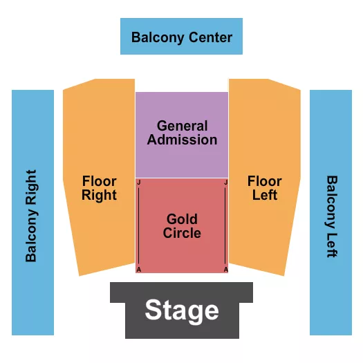 GA GOLD CIRCLE Seating Map Seating Chart