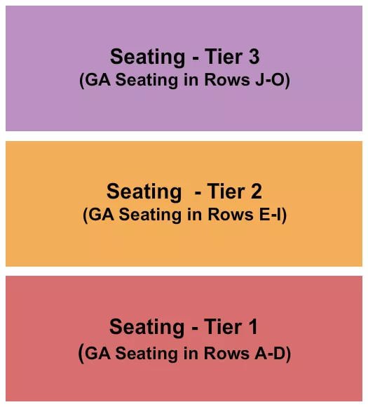 GA SEATING BY TIER Seating Map Seating Chart